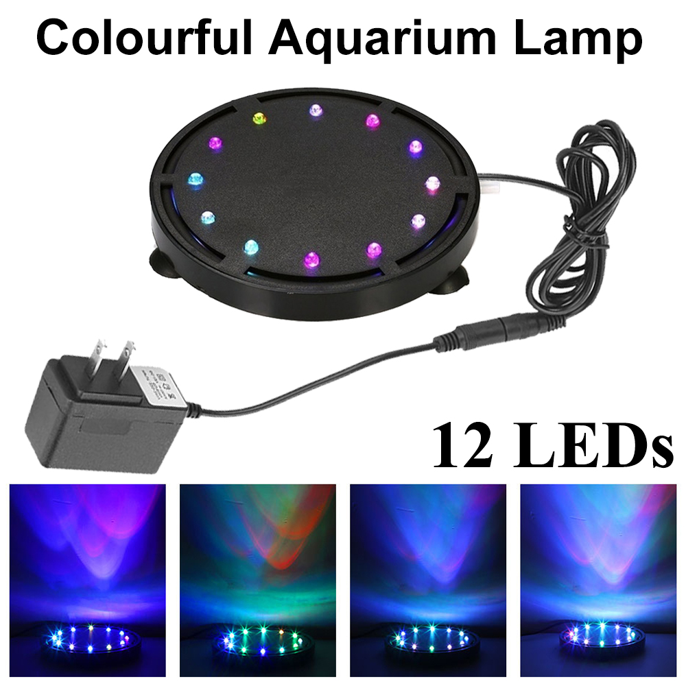 Aquarium Fish Colour - IP68 12LEDs Aquarium Oxygenate Bubble Lights