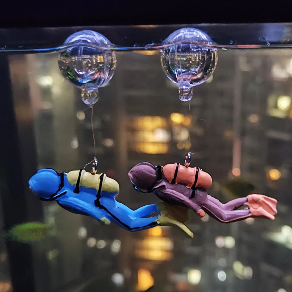 Aquarium Fish Colour - Aquarium Decoration Accessories Mini People Ornaments