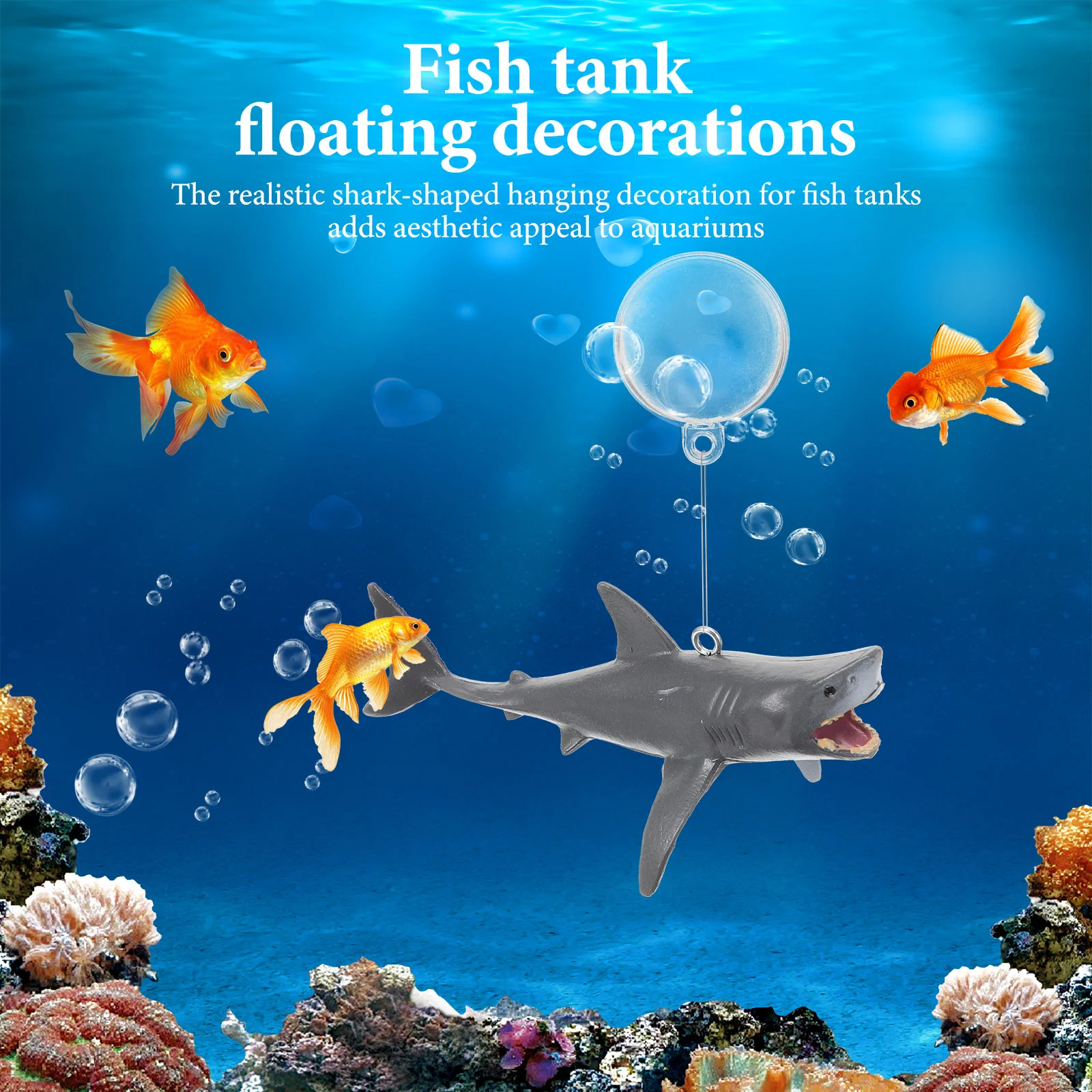 2pcs Fish Tank Shark Decoratio – Aquarium Fish Shark recenzja i cena