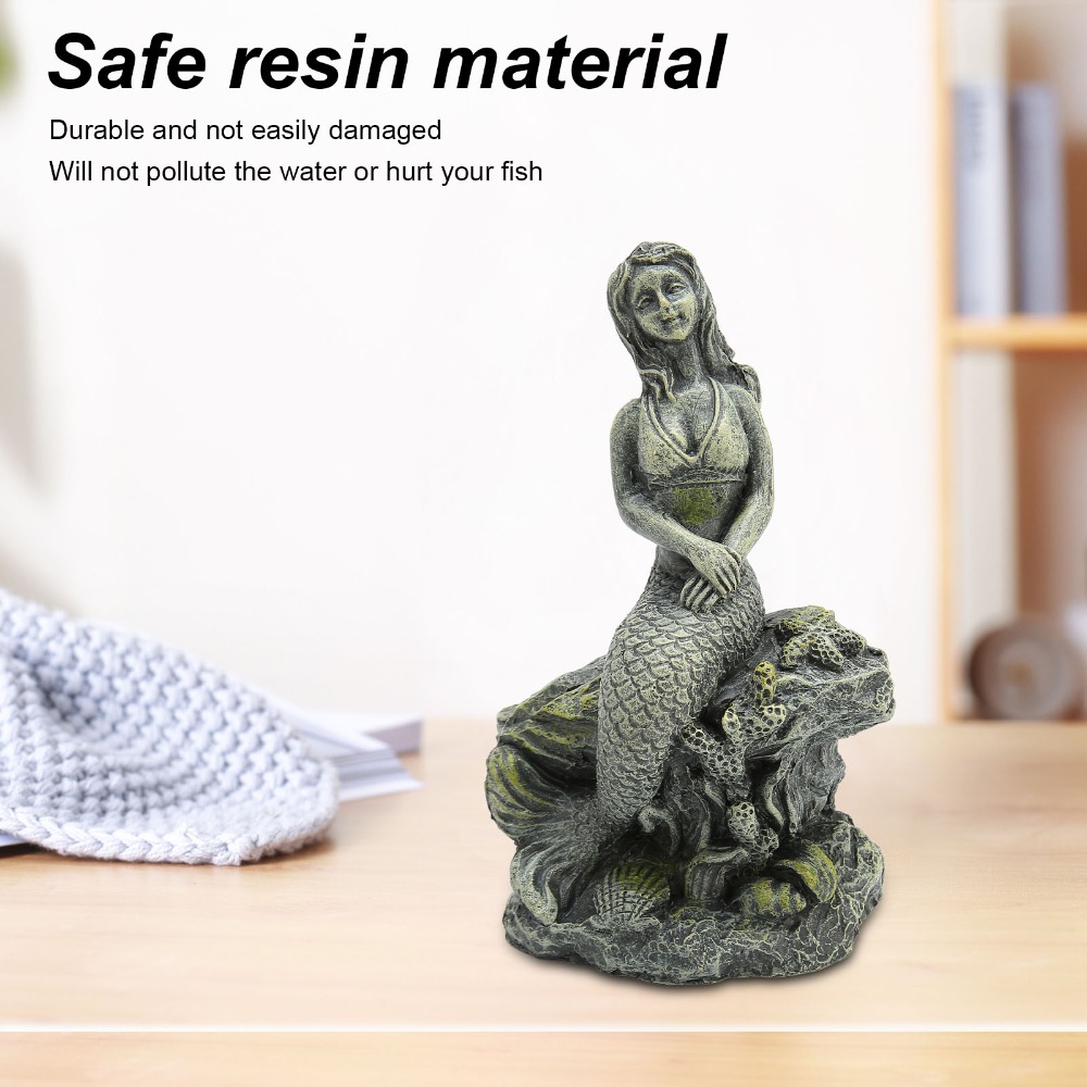 Resin Aquarium Mermaid Statue  – Aquarium Fish Beautiful recenzja i cena