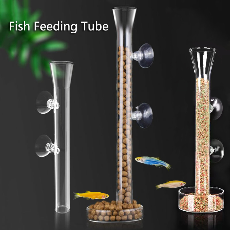 Glass Aquarium Feeder Tube Dis – Aquarium Fish Holiday Food recenzja i cena