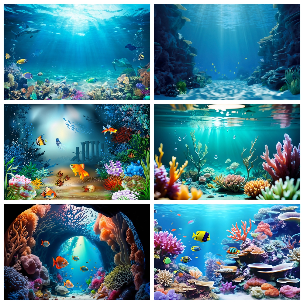 Underwater World Seabed Backdr – Aquarium Fish Shark recenzja i cena