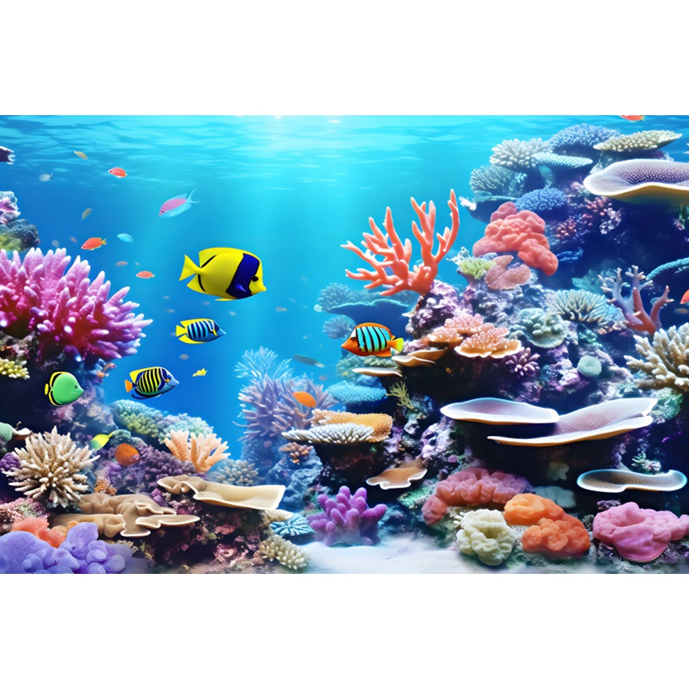 Underwater World Seabed Backdr – Aquarium Fish Shark recenzja i cena