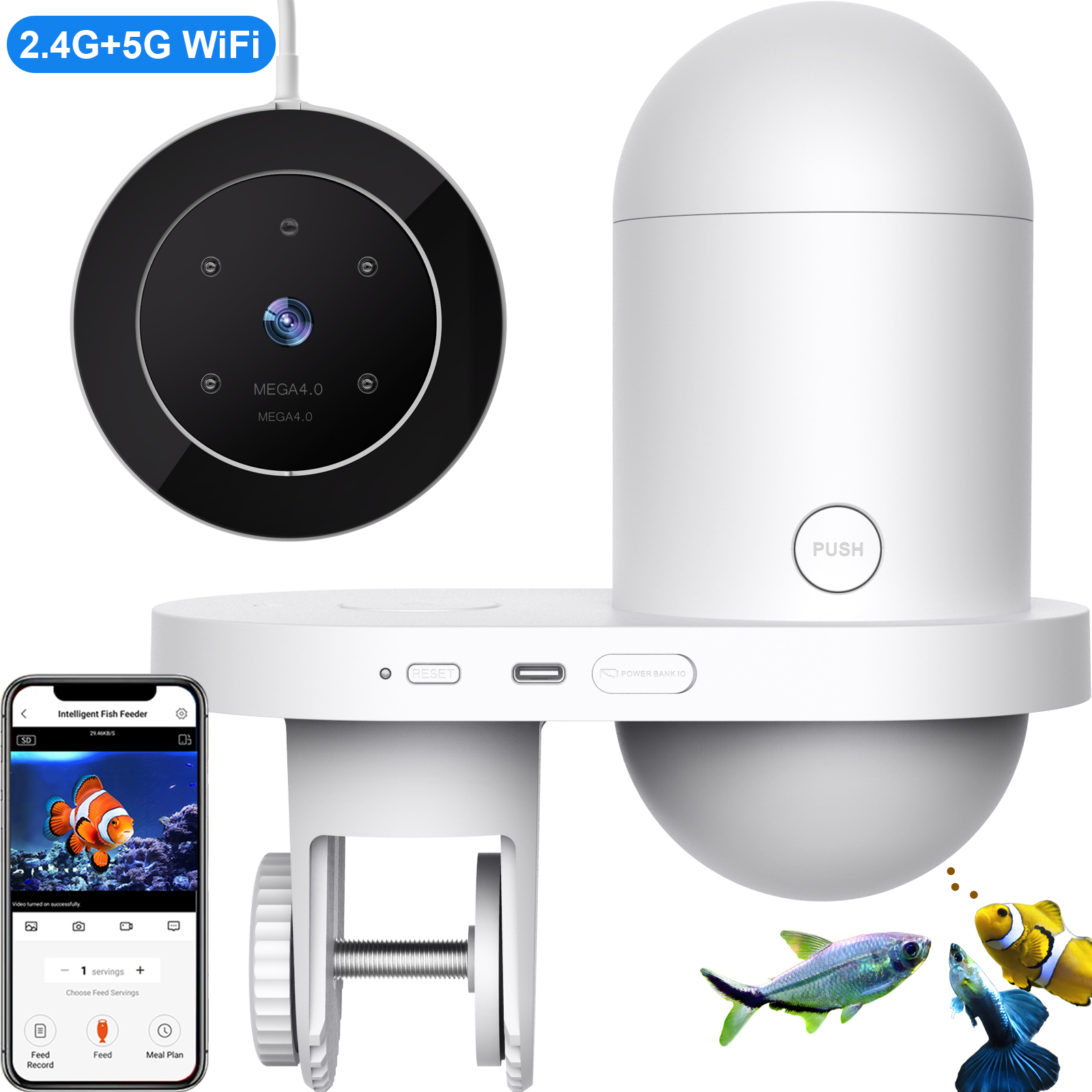 Automatic Fish Feeder With Cam – Aquarium Fish App recenzja i cena