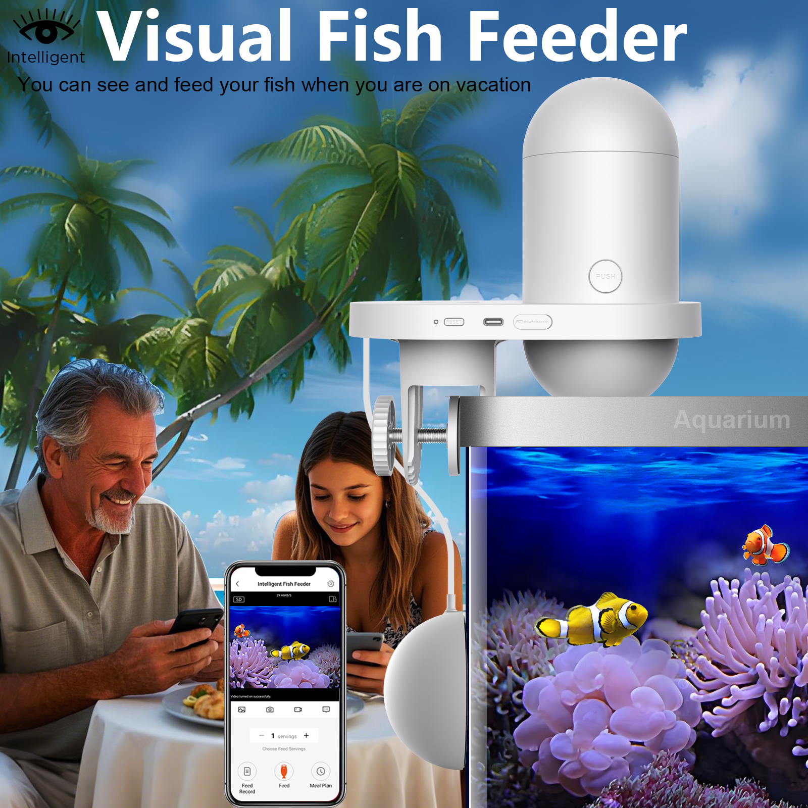 Automatic Fish Feeder With Cam – Aquarium Fish App recenzja i cena