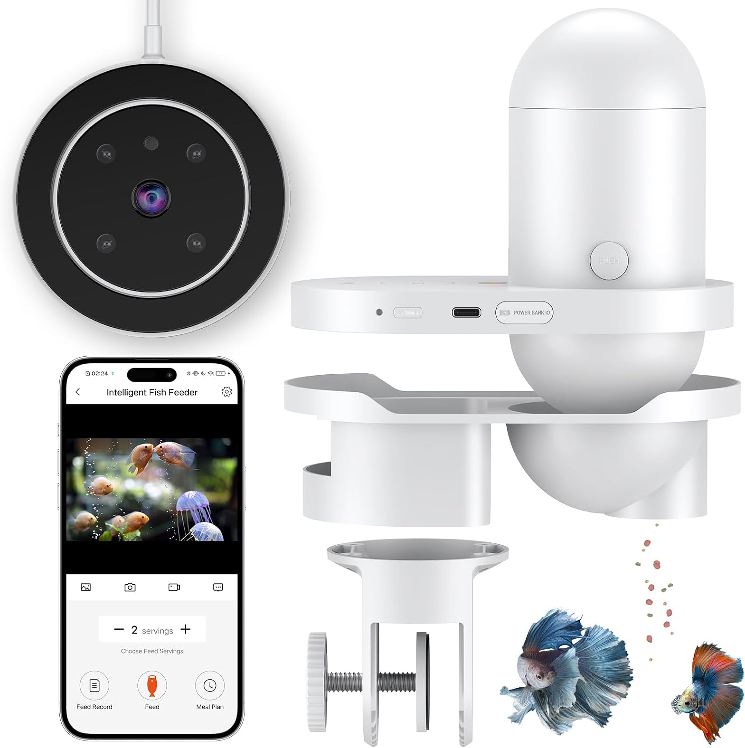 WiFi Automatic Fish Feeder for – Aquarium Fish Video recenzja i cena