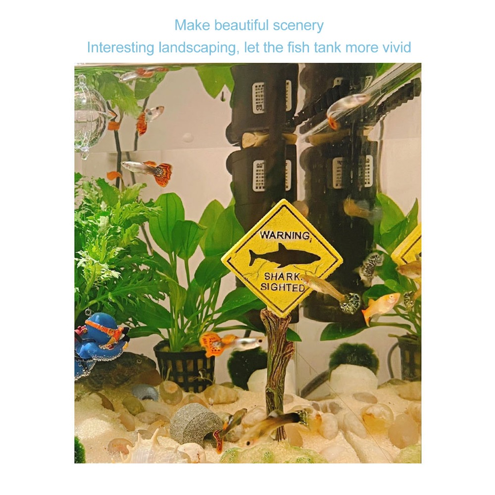 Resin Shark Warning Board Orna – Aquarium Fish Shark recenzja i cena