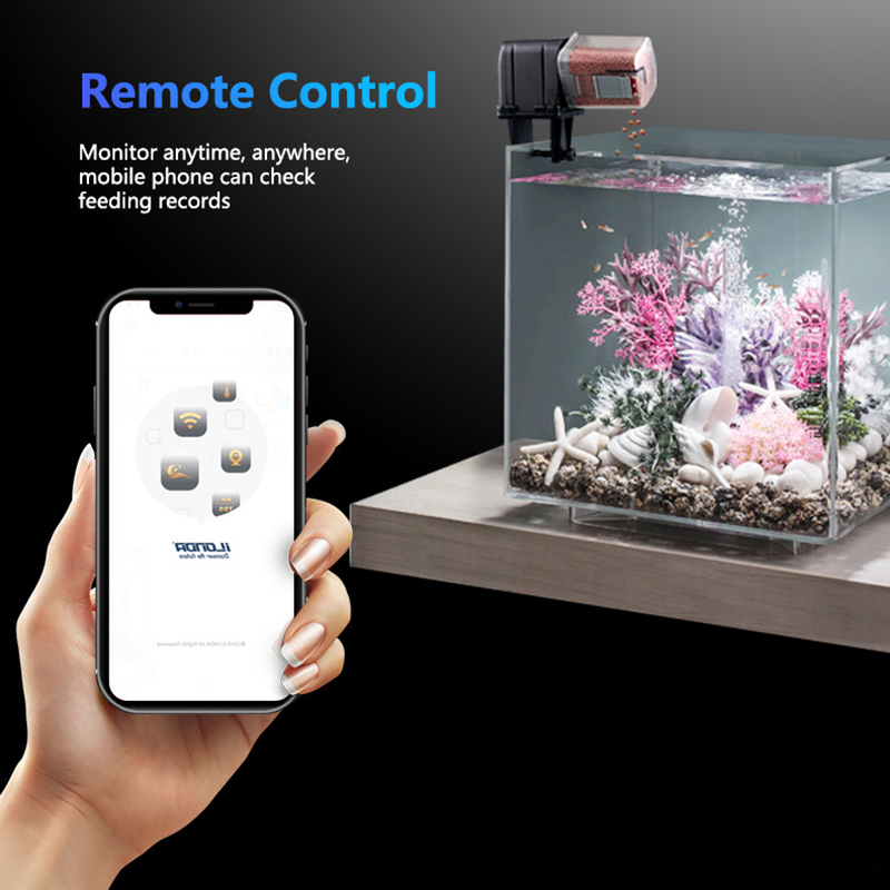 Smart WiFi Fish Feeder Remote  – Aquarium Fish Holiday Food recenzja i cena