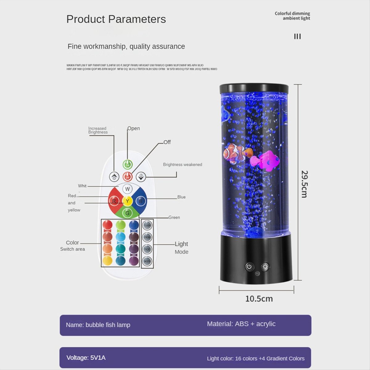 *A99Z Mini RGB Bubble Fish Lam – Aquarium Fish Colour recenzja i cena