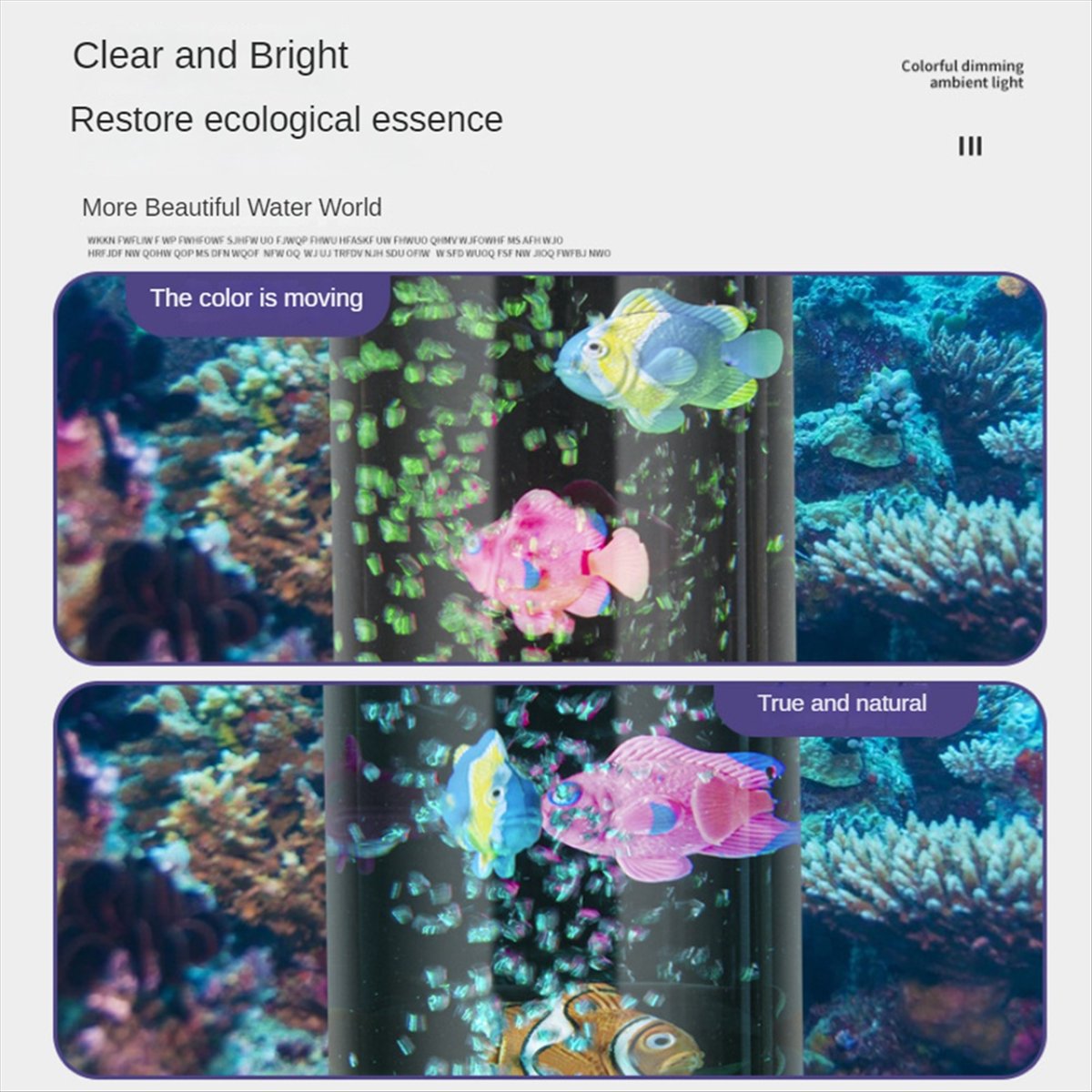*A99Z Mini RGB Bubble Fish Lam – Aquarium Fish Colour recenzja i cena